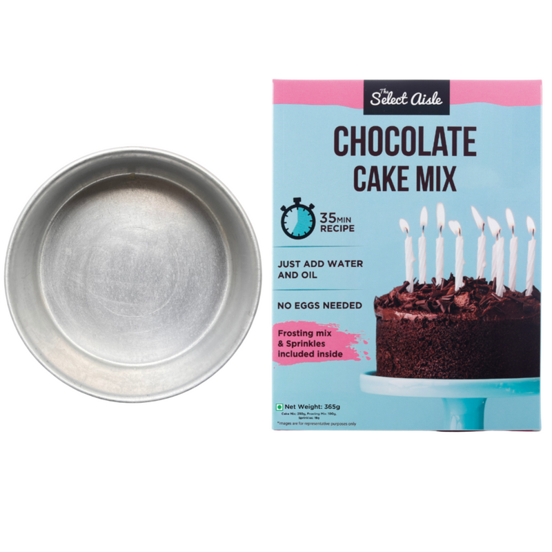 Chocolate cake mix + Tin