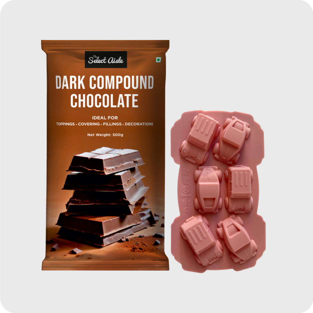 Dark Compound Chocolate Bar + Car Mould