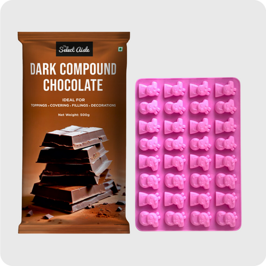 Dark Compound Chocolate Bar + Piglet Mould