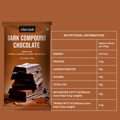 Dark Chocolate Compound Bar 500g