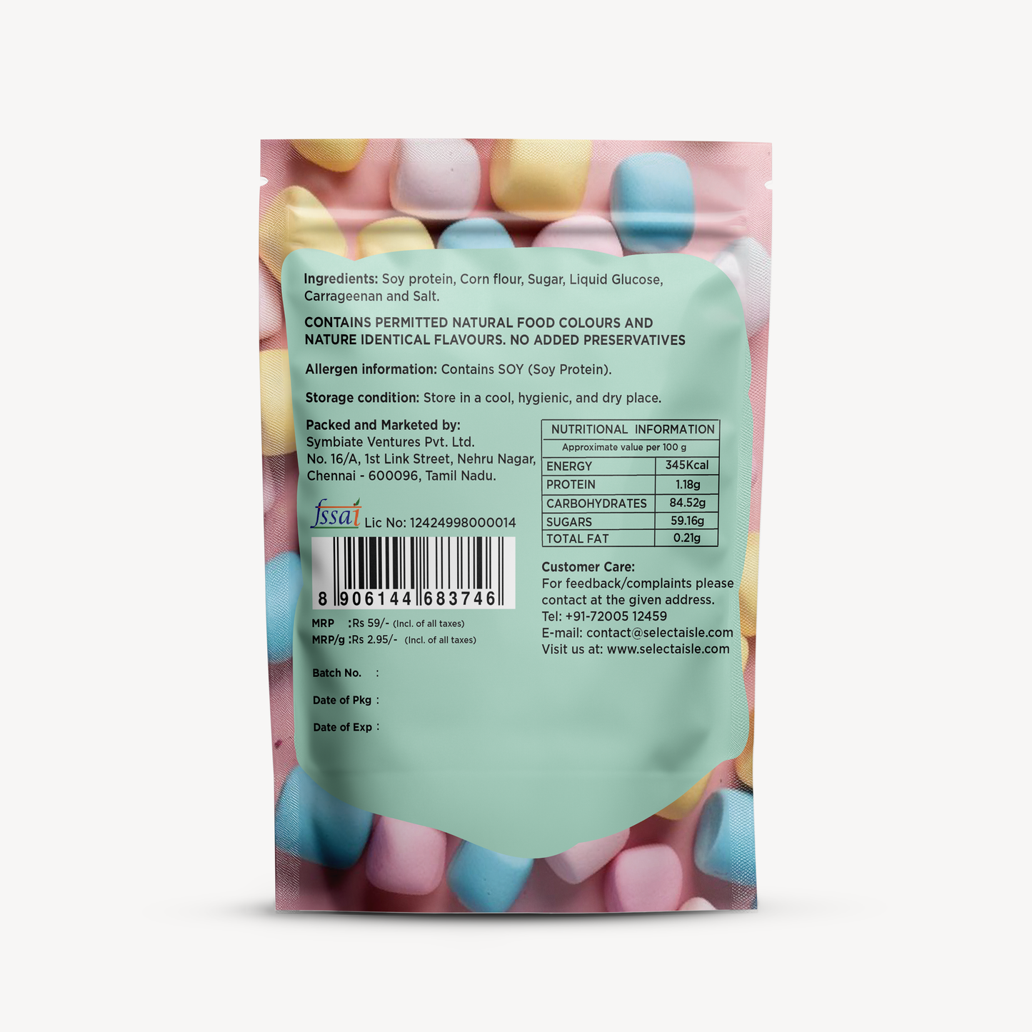 Mini Marshmallows 100% Vegan - Pack of 3