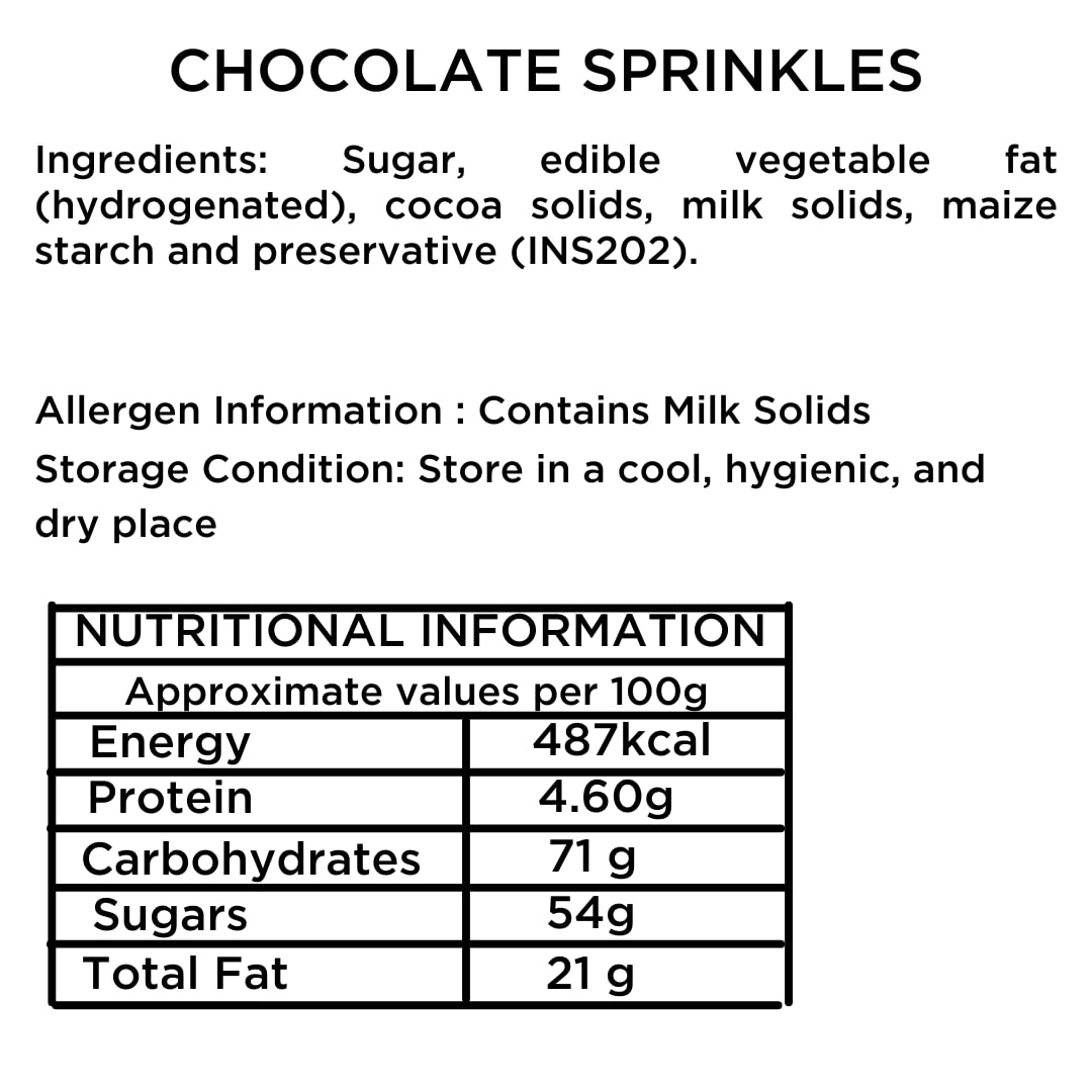 Chocolate Sprinkles(85g) and Hundreds and Thousands(100g) - 185g The Select Aisle