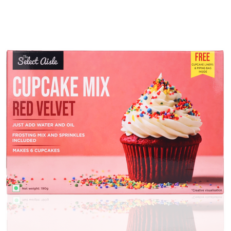 Eggless Red Velvet Cupcake Kit -190g