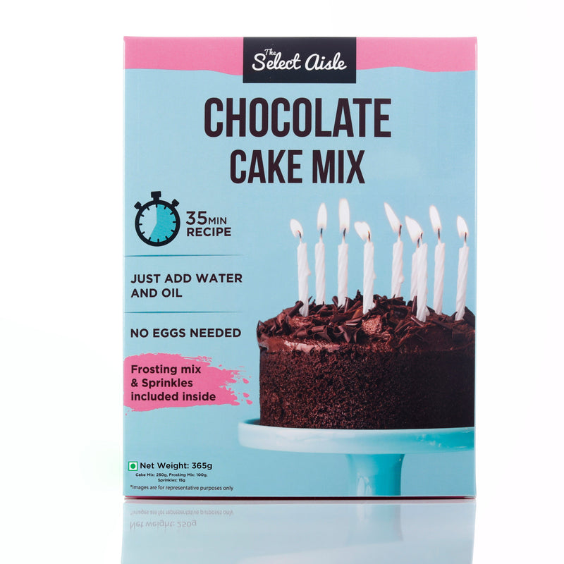 Eggless Chocolate Cake Mix (Frosting Mix & Sprinkles included)  - 365g The Select Aisle