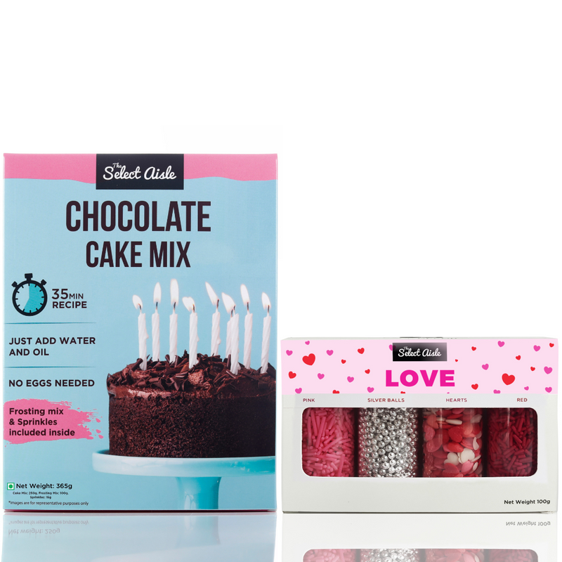 Chocolate Cake Mix + Love Combo Sprinkles